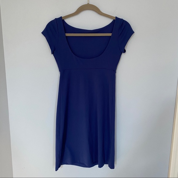 Susana Monaco Blue Scoop Back Mini Dress - Size: Small - Picture 3 of 6